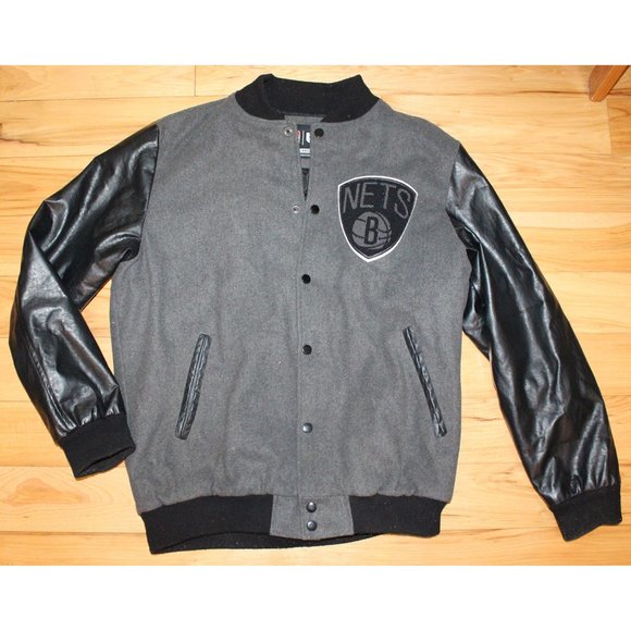 brooklyn nets leather jacket